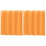 Vidaxl rideaux en voile avec ?illets 2 pcs orange 140x140 cm