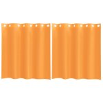 Vidaxl rideaux en voile avec ?illets 2 pcs orange 140x140 cm