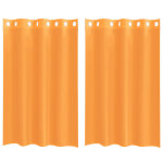 Vidaxl rideaux en voile avec ?illets 2 pcs orange 140x175 cm