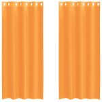 Vidaxl rideaux en voile avec ?illets 2 pcs orange 140x245 cm