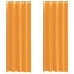 Vidaxl rideaux en voile avec ?illets 2 pcs orange 140x260 cm