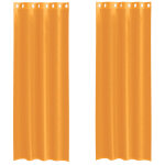 Vidaxl rideaux en voile avec ?illets 2 pcs orange 140x300 cm