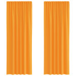 Vidaxl rideaux en voile � ?illets 2 pcs orange