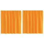 Vidaxl rideaux en voile � ?illets 2 pcs orange