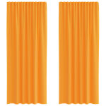 Vidaxl rideaux en voile � ?illets 2 pcs orange