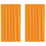Vidaxl rideaux en voile � ?illets 2 pcs orange