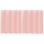 Vidaxl rideaux en voile avec ?illets 2 pcs rose 140x140 cm