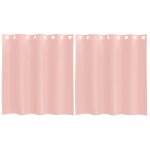 Vidaxl rideaux en voile avec ?illets 2 pcs rose 140x140 cm