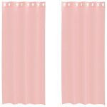 Vidaxl rideaux en voile avec ?illets 2 pcs rose 140x225 cm