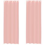 Vidaxl rideaux en voile avec ?illets 2 pcs rose 140x260 cm