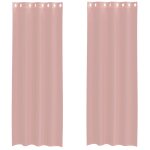 Vidaxl rideaux en voile avec ?illets 2 pcs rose 140x260 cm Vidaxl rideaux en voile avec ?illets 2 pcs rose 140x260 cm