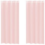 Vidaxl rideaux en voile avec ?illets 2 pcs rose clair 140x225 cm