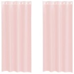 Vidaxl rideaux en voile avec ?illets 2 pcs rose clair 140x245 cm
