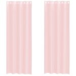 Vidaxl rideaux en voile avec ?illets 2 pcs rose clair 140x260 cm
