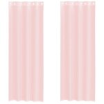 Vidaxl rideaux en voile avec ?illets 2 pcs rose clair 140x300 cm Vidaxl rideaux en voile avec ?illets 2 pcs rose clair 140x300 cm