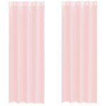 Vidaxl rideaux en voile avec ?illets 2 pcs rose clair 140x300 cm