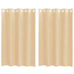Vidaxl rideaux en voile avec ?illets 2 pcs sable