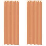 Vidaxl rideaux en voile avec ?illets 2 pcs terre cuite