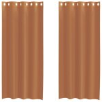 Vidaxl rideaux en voile avec ?illets 2 pcs terre cuite