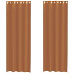 Vidaxl rideaux en voile avec ?illets 2 pcs terre cuite