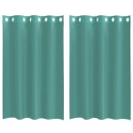 Vidaxl rideaux en voile avec ?illets 2 pcs turquoise