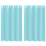 Vidaxl rideaux en voile avec ?illets 2 pcs turquoise