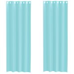 Vidaxl rideaux en voile avec ?illets 2 pcs turquoise