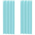 Vidaxl rideaux en voile avec ?illets 2 pcs turquoise