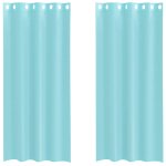 Vidaxl rideaux en voile avec ?illets 2 pcs turquoise