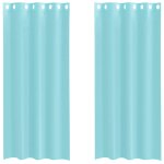 Vidaxl rideaux en voile avec ?illets 2 pcs turquoise