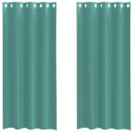 Vidaxl rideaux en voile avec ?illets 2 pcs turquoise