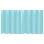 Vidaxl rideaux en voile avec ?illets 2 pcs turquoise