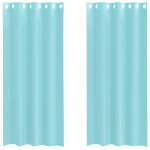Vidaxl rideaux en voile avec ?illets 2 pcs turquoise