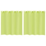 Vidaxl rideaux en voile avec ?illets 2 pcs vert pomme 140x140 cm Vidaxl rideaux en voile avec ?illets 2 pcs vert pomme 140x140 cm