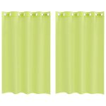 Vidaxl rideaux en voile avec ?illets 2 pcs vert pomme 140x175 cm