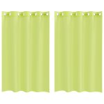 Vidaxl rideaux en voile avec ?illets 2 pcs vert pomme 140x175 cm Vidaxl rideaux en voile avec ?illets 2 pcs vert pomme 140x175 cm