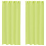 Vidaxl rideaux en voile avec ?illets 2 pcs vert pomme 140x245 cm