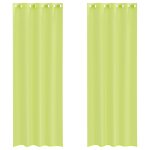 Vidaxl rideaux en voile avec ?illets 2 pcs vert pomme 140x260 cm