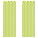 Vidaxl rideaux en voile avec ?illets 2 pcs vert pomme 140x300 cm