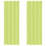 Vidaxl rideaux en voile avec ?illets 2 pcs vert pomme 140x300 cm Vidaxl rideaux en voile avec ?illets 2 pcs vert pomme 140x300 cm
