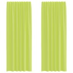 Vidaxl rideaux en voile � ?illets 2 pcs vert pomme