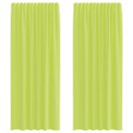 Vidaxl rideaux en voile � ?illets 2 pcs vert pomme