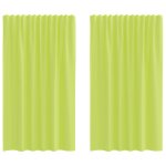Vidaxl rideaux en voile � ?illets 2 pcs vert pomme