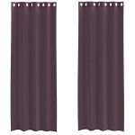 Vidaxl rideaux en voile avec ?illets 2 pcs violet 140x300 cm