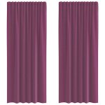 Vidaxl rideaux en voile � ?illets (2 pcs) violets