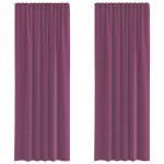 Vidaxl rideaux en voile � ?illets (2 pcs) violets