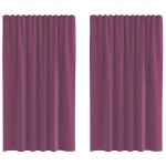 Vidaxl rideaux en voile � ?illets (2 pcs) violets
