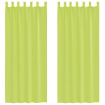 Vidaxl rideaux en voile avec passants 2 pcs vert pomme Vidaxl rideaux en voile avec passants 2 pcs vert pomme