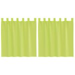 Vidaxl rideaux en voile avec passants 2 pcs vert pomme