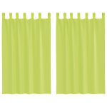 Vidaxl rideaux en voile avec passants 2 pcs vert pomme Vidaxl rideaux en voile avec passants 2 pcs vert pomme